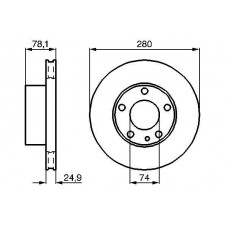 0 986 478 049 BOSCH Гальмівний диск