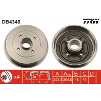 DB4340 TRW Гальмівний барабан