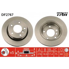 DF2767 TRW Гальмівний диск