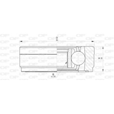 CVJ5814.20 OPEN PARTS Шарнирный комплект, Привідний вал