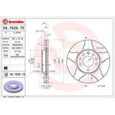 09.7629.75 BREMBO Гальмівний диск