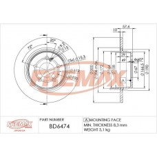 BD-6474 FREMAX Гальмівний диск