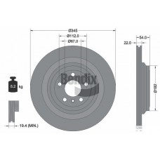BDS1493 BENDIX Braking Гальмівний диск