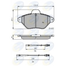 CBP21079 COMLINE Комплект гальмівних колодок дисковий гальм