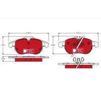 GDB1613DTE TRW КомплеК т гальмівних колодок, дискове гальмо