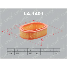 LA-1401 LYNXauto Повітряний фільтр
