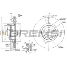 CD7320V BREMSI Гальмівний диск