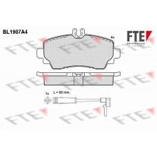 BL1907A4 FTE КомплеК т гальмівних колодок, дискове гальмо