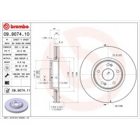09.9074.11 BREMBO Гальмівний диск