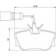 363710205135 MAGNETI MARELLI Комплект гальмівних колодок дисковий гальм