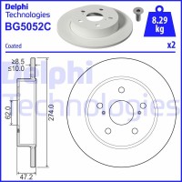 BG5052C DELPHI Гальмівний диск