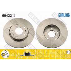 6042211 GIRLING Гальмівний диск