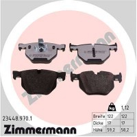 23448.970.1 ZIMMERMANN КомплеК т гальмівних колодок, дискове гальмо