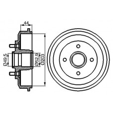 0 986 477 102 BOSCH Гальмівний барабан