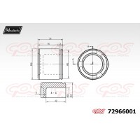 72966001 MAXTECH Поршень корпус скоби гальма