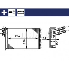 AH 72 000S MAHLE Теплообмінник обігрів салону