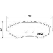 P 24 048 BREMBO Комплект гальмівних колодок дисковий гальм
