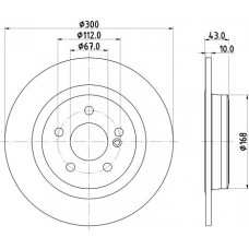 8DD 355 122-871 HELLA Гальмівний диск