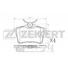 BS-1012 ZEKKERT Комплект гальмівних колодок дисковий гальм