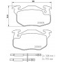 8DB 355 019-131 HELLA Комплект гальмівних колодок, дискове гальмо