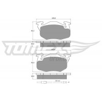 TX 10-34 TOMEX Brakes Комплект гальмівних колодок дисковий гальм