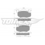 TX 10-34 TOMEX Brakes Комплект гальмівних колодок дисковий гальм