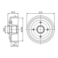 0 986 477 153 BOSCH Гальмівний барабан