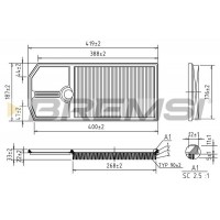 FA1258 BREMSI Повітряний фільтр
