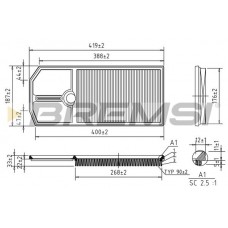 FA1258 BREMSI Повітряний фільтр