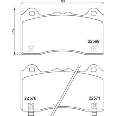 P 24 202 BREMBO Комплект гальмівних колодок дисковий гальм