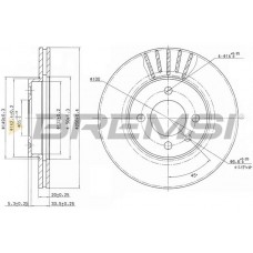 CD6207V BREMSI Гальмівний диск