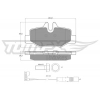 TX 15-13 TOMEX Brakes КомплеК т гальмівних колодок, дискове гальмо