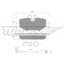 TX 15-13 TOMEX Brakes КомплеК т гальмівних колодок, дискове гальмо