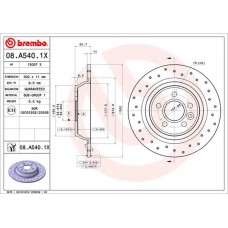 08.A540.1X BREMBO Гальмівний диск