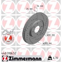440.3106.52 ZIMMERMANN Гальмівний диск