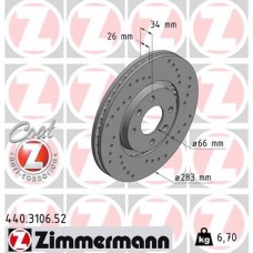 440.3106.52 ZIMMERMANN Гальмівний диск