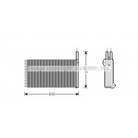 FD6154 AVA QUALITY COOLING Теплообмінник обігрів салону