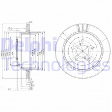BG3154 DELPHI Гальмівний диск