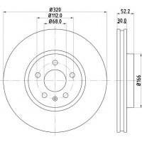 8DD 355 113-911 HELLA Гальмівний диск