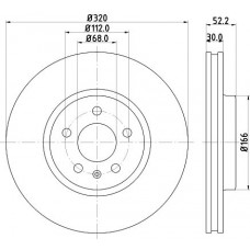 8DD 355 113-911 HELLA Гальмівний диск