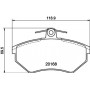 8DB 355 017-901 HELLA Комплект гальмівних колодок, дискове гальмо