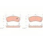 GDB1139 TRW Комплект гальмівних колодок дисковий гальм