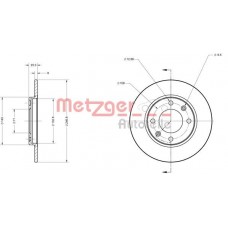 6110048 METZGER Гальмівний диск