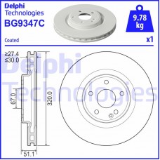 BG9347C DELPHI Гальмівний диск