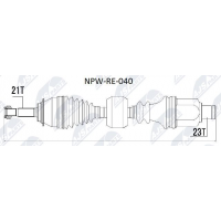NPW-RE-040 NTY Привідний вал