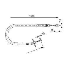 1 987 477 859 BOSCH Тросик, cтояночный тормоз