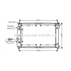 DWA2068 AVA QUALITY COOLING Радіатор охолодження двигуна
