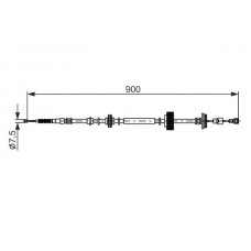 1 987 482 793 BOSCH Тросик, cтояночный тормоз