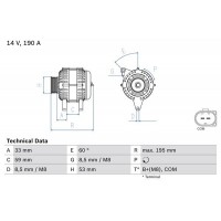0 986 082 140 BOSCH Генератор