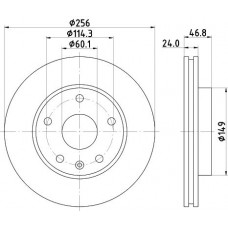 8DD 355 113-571 HELLA Гальмівний диск